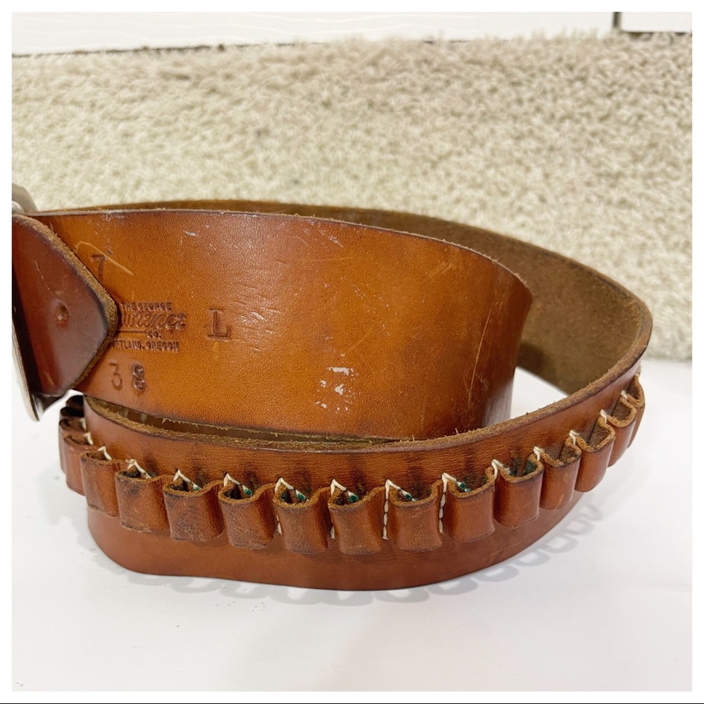 Vintage Belt George Lawrence Cartridge Leather View 2